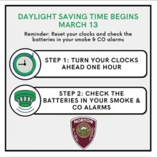 Norton Fire Department Reminds Residents to Check Smoke and CO Alarms Ahead of Daylight Saving Time